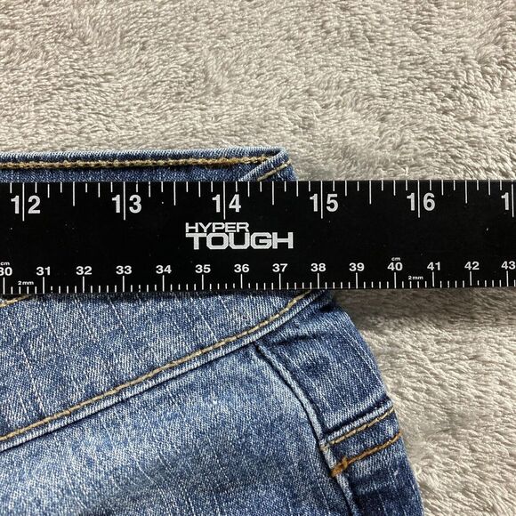 Vanilla Star Jeans Women's Size 7 Embellished Flare Leg Blue Denim Stretch - Picture 8 of 16